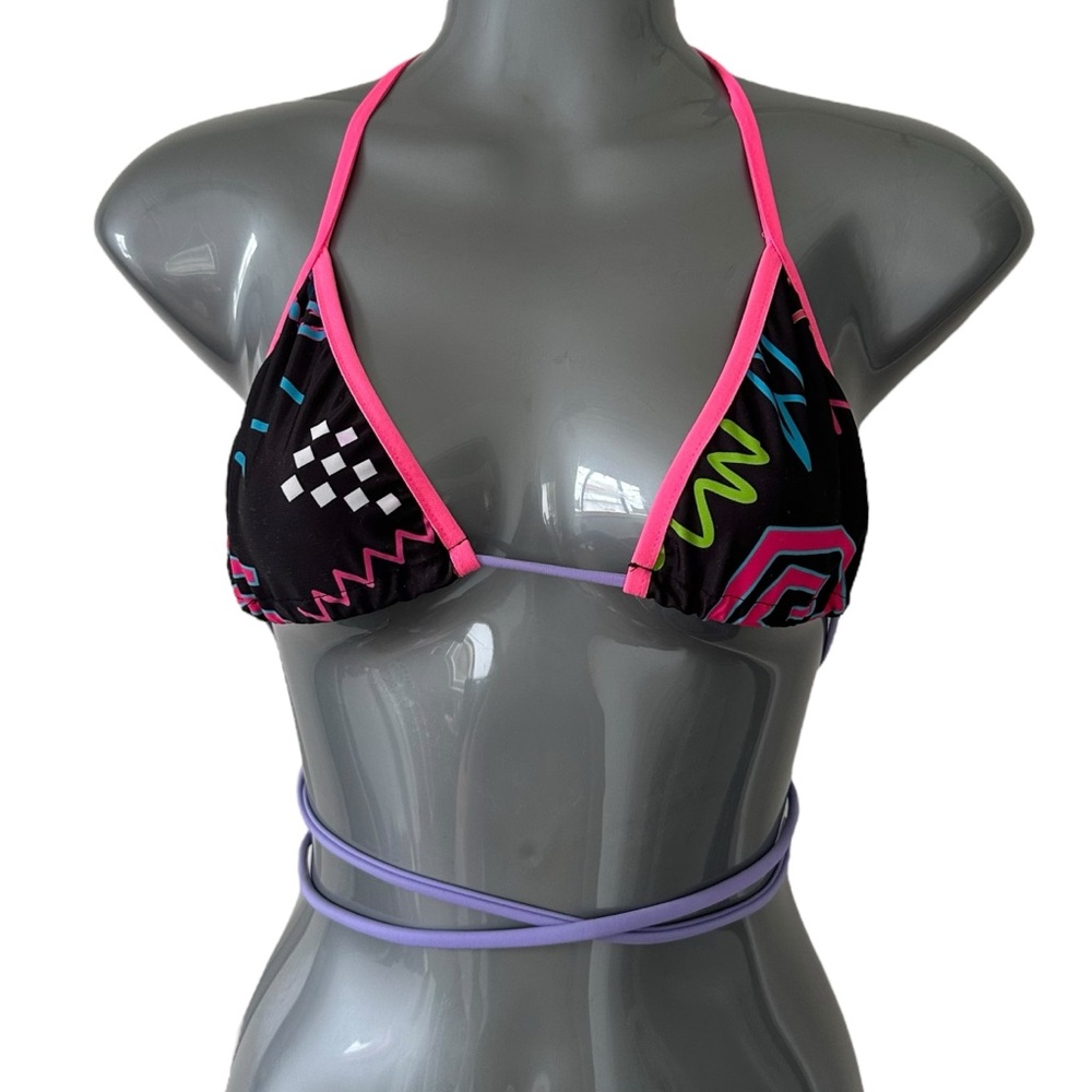 Colorful Triangle Bikini Top - Picture 6 of 7